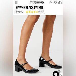 Black Patent Heels-Steve Madden Size 7